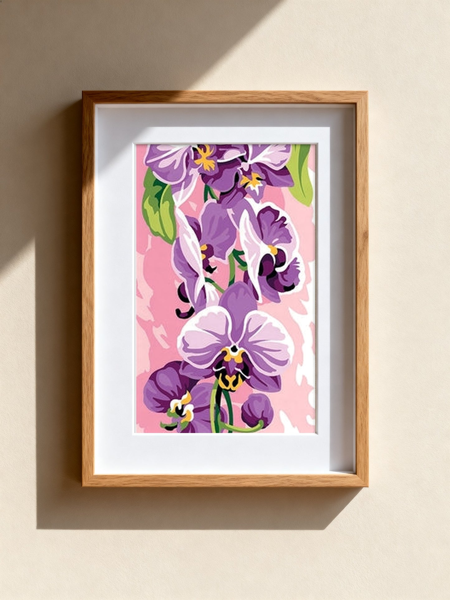 Cuadro de medio punto enmarcado - Orchidée violet - Merceria Marieta