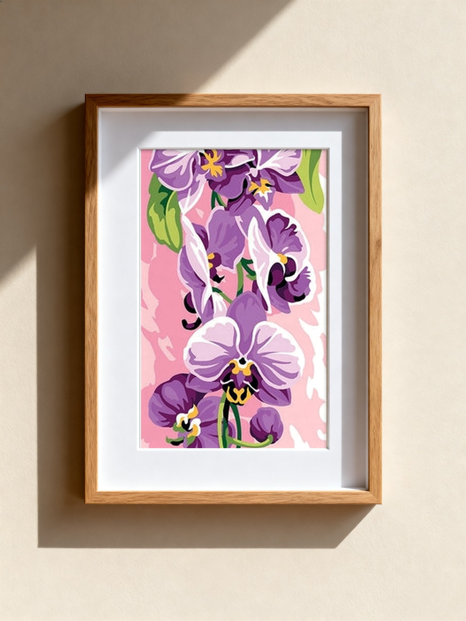 Cuadro de medio punto enmarcado - Orchidée violet - Merceria Marieta