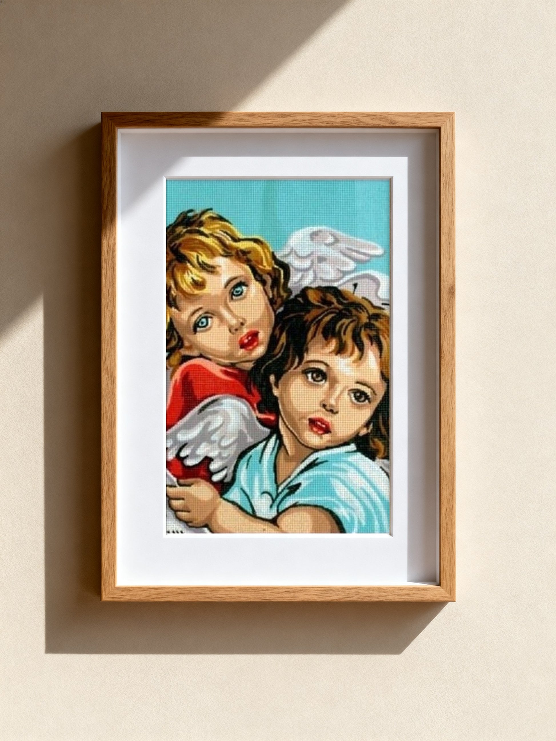 Cuadro de medio punto enmarcado - Angels - Merceria Marieta