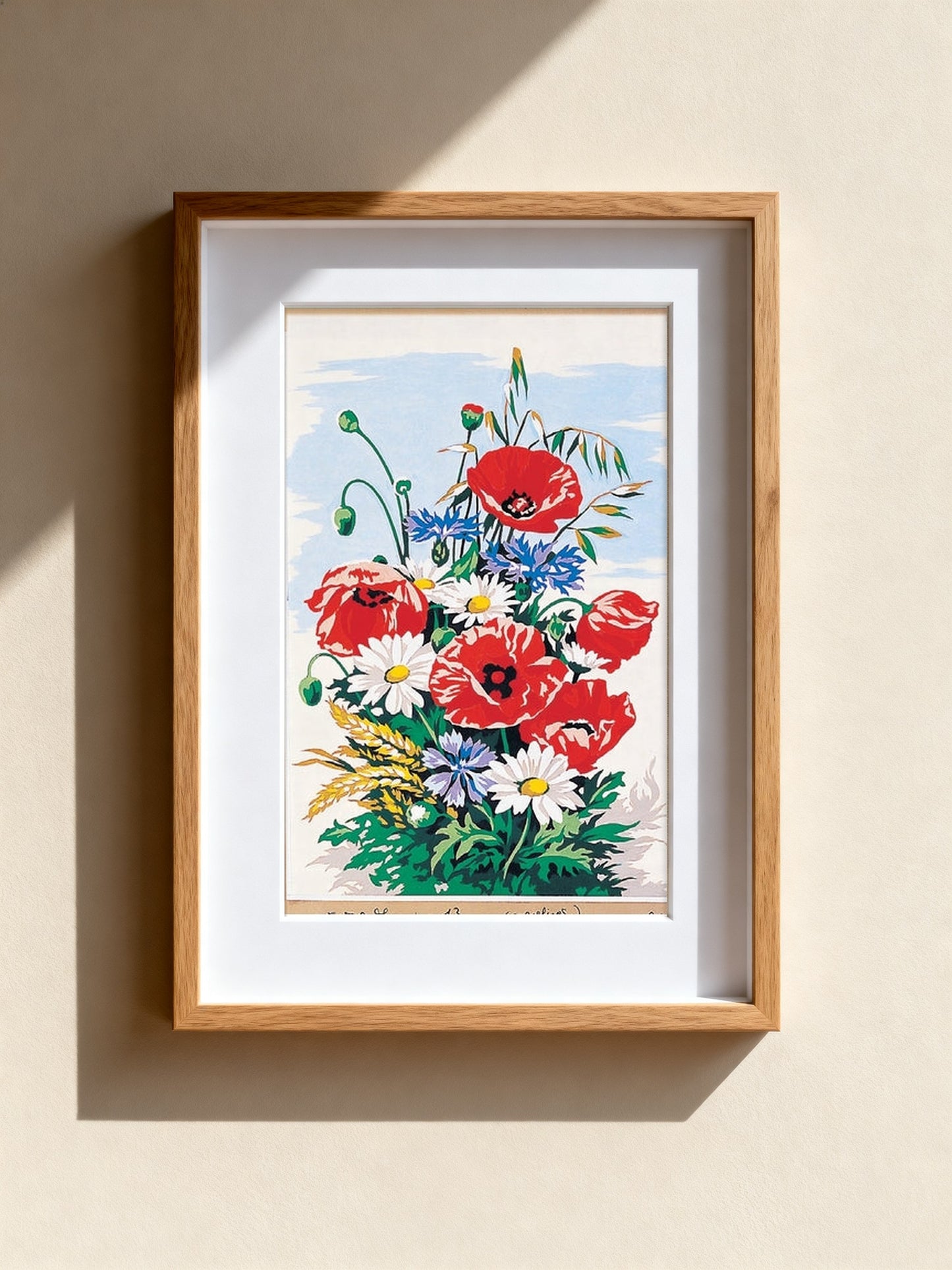 Cuadro de medio punto enmarcado - Fleurs des champs - Merceria Marieta