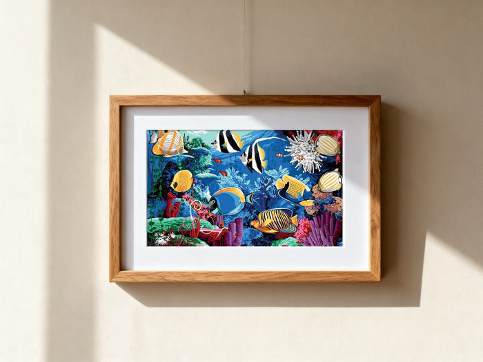 Tropical Fish — Margot de Paris Needlepoint Kit, Printed Canvas
