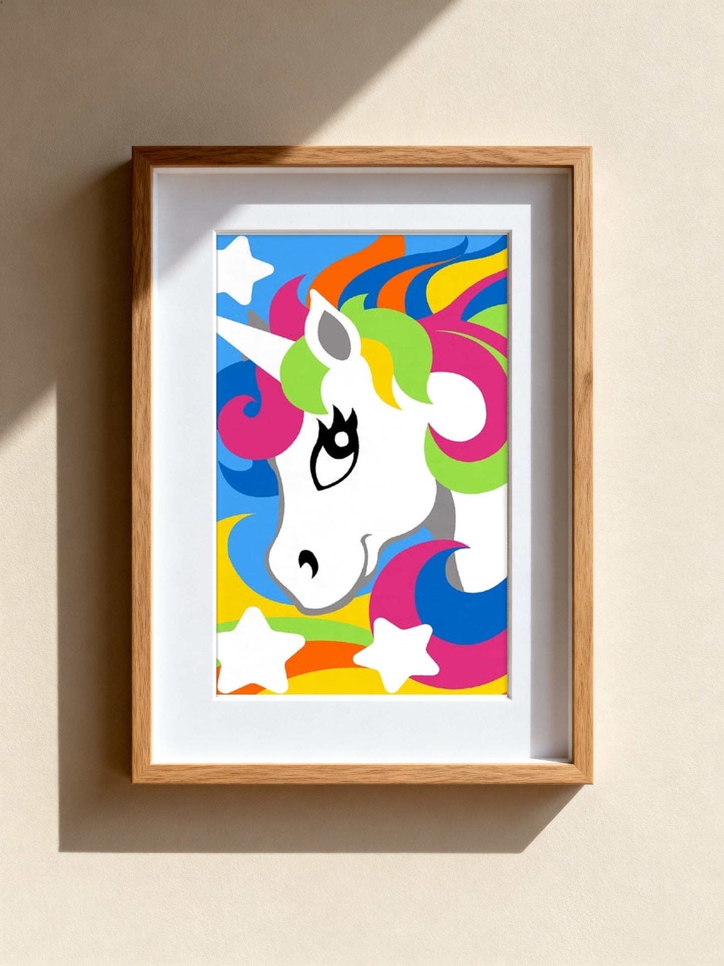 Cuadro de medio punto enmarcado - La licorne - Merceria Marieta