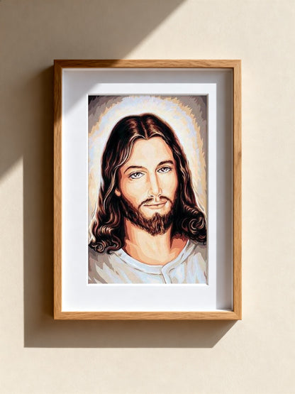 Cuadro de medio punto enmarcado - Jesús - Merceria Marieta