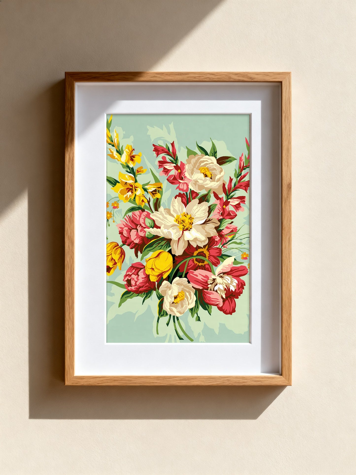 Cuadro de medio punto enmarcado - Bouquet d’été - Merceria Marieta