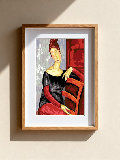 Cuadro de medio punto enmarcado - Jeanne de Modigliani - Merceria Marieta