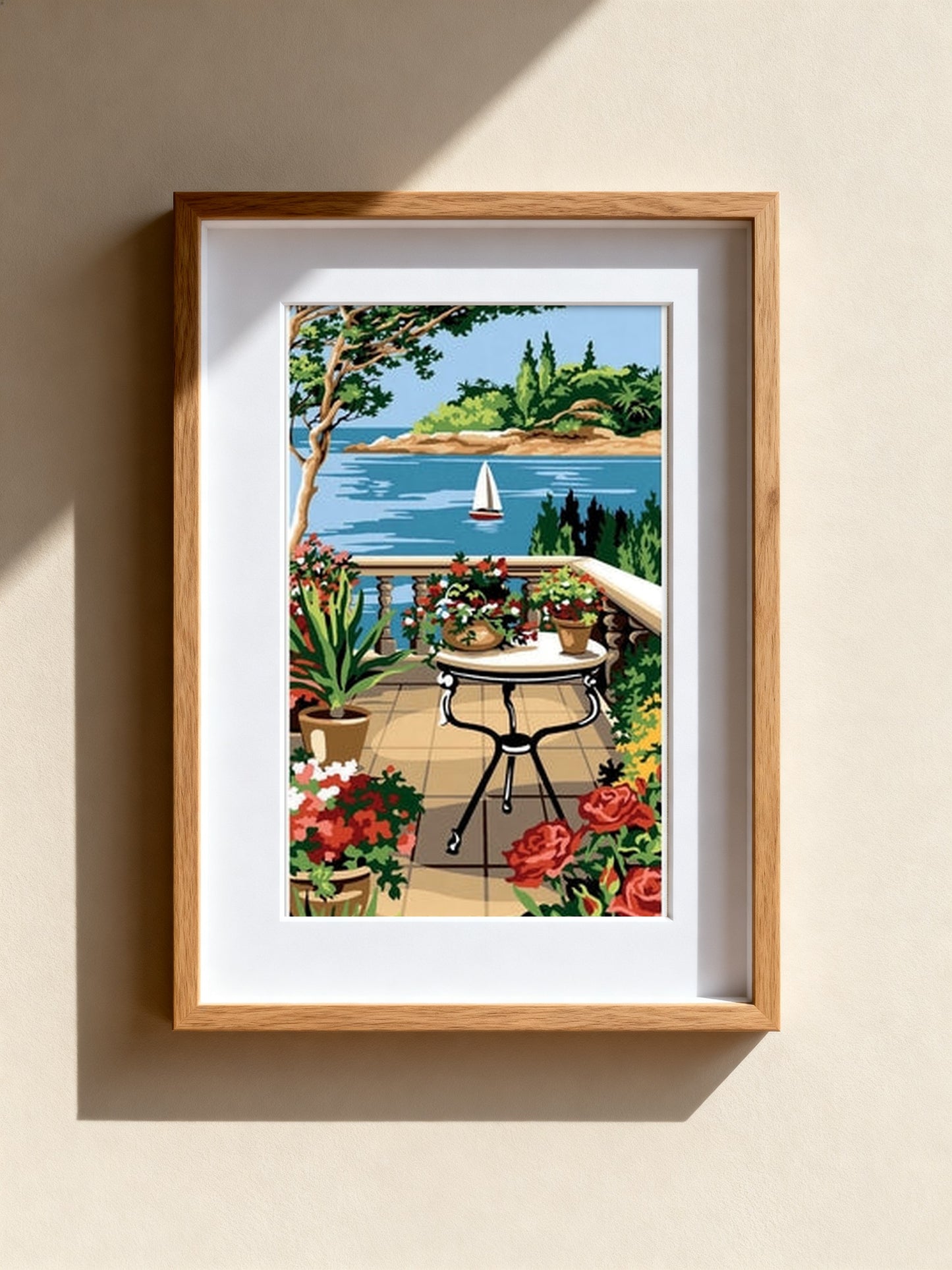 Cuadro de medio punto enmarcado - Terrasse - Merceria Marieta
