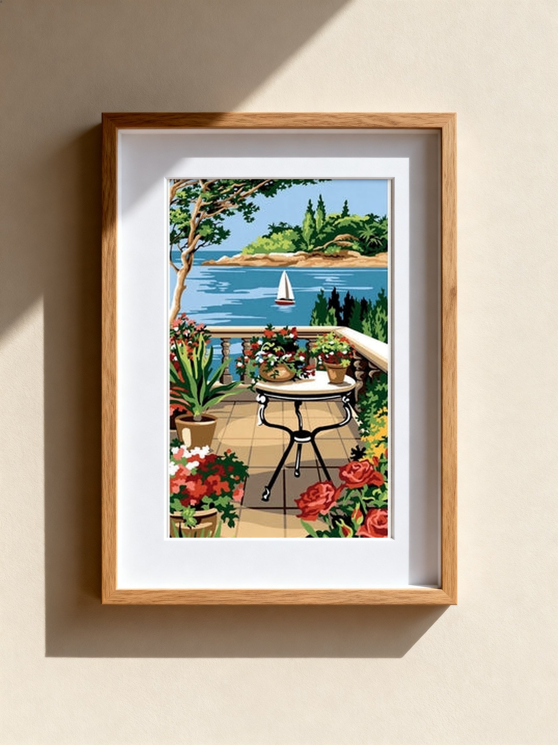 Cuadro de medio punto enmarcado - Terrasse - Merceria Marieta