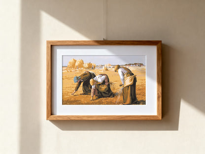 Cuadro de medio punto enmarcado - Cuadro Medio Punto Las Espigadoras 30x40 - Merceria Marieta