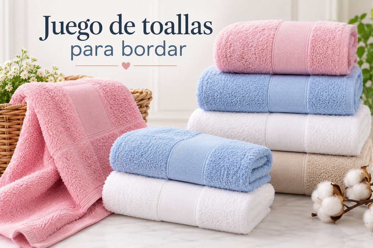 Juego de toallas para bordar.