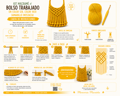 Kit Macramé de bolso.