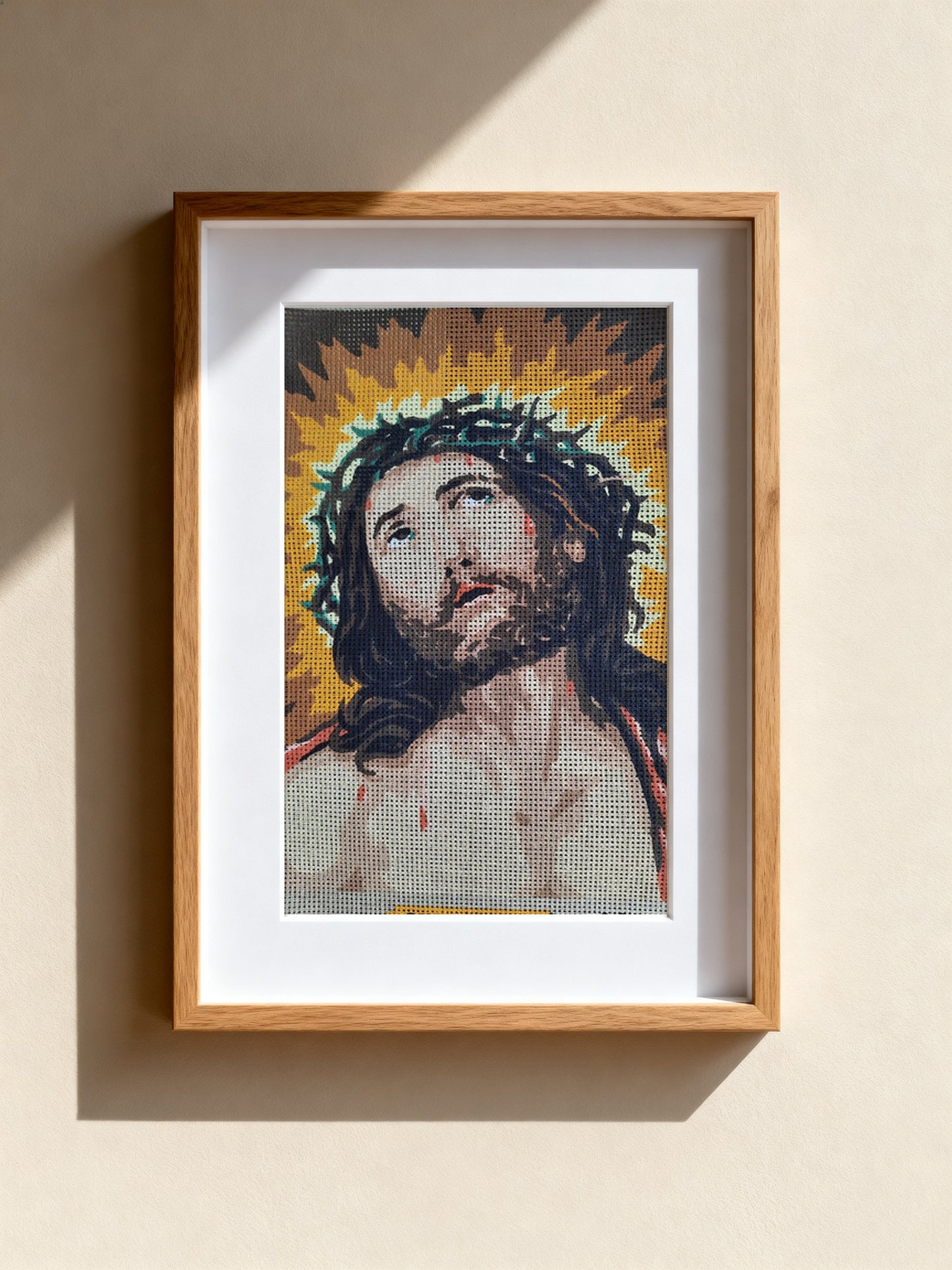 Cuadro de medio punto enmarcado - Ecce Hommo d'apres Guido Reni - Merceria Marieta