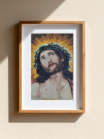 Cuadro de medio punto enmarcado - Ecce Hommo d'apres Guido Reni - Merceria Marieta