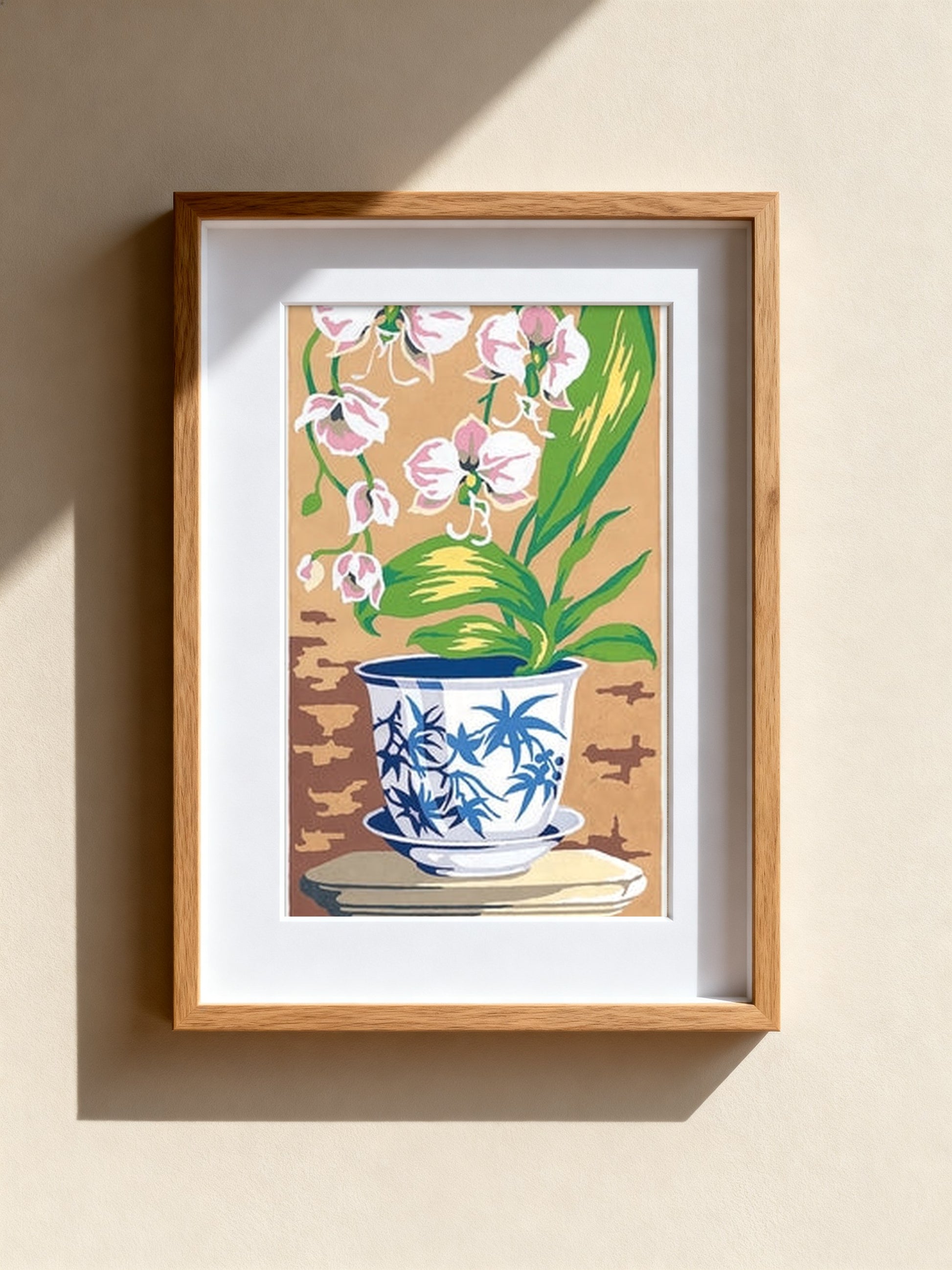 Cuadro de medio punto enmarcado - Orchidea II - Merceria Marieta