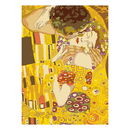 Kit de bordado medio punto “El Beso” de Klimt – Todo listo para empezar