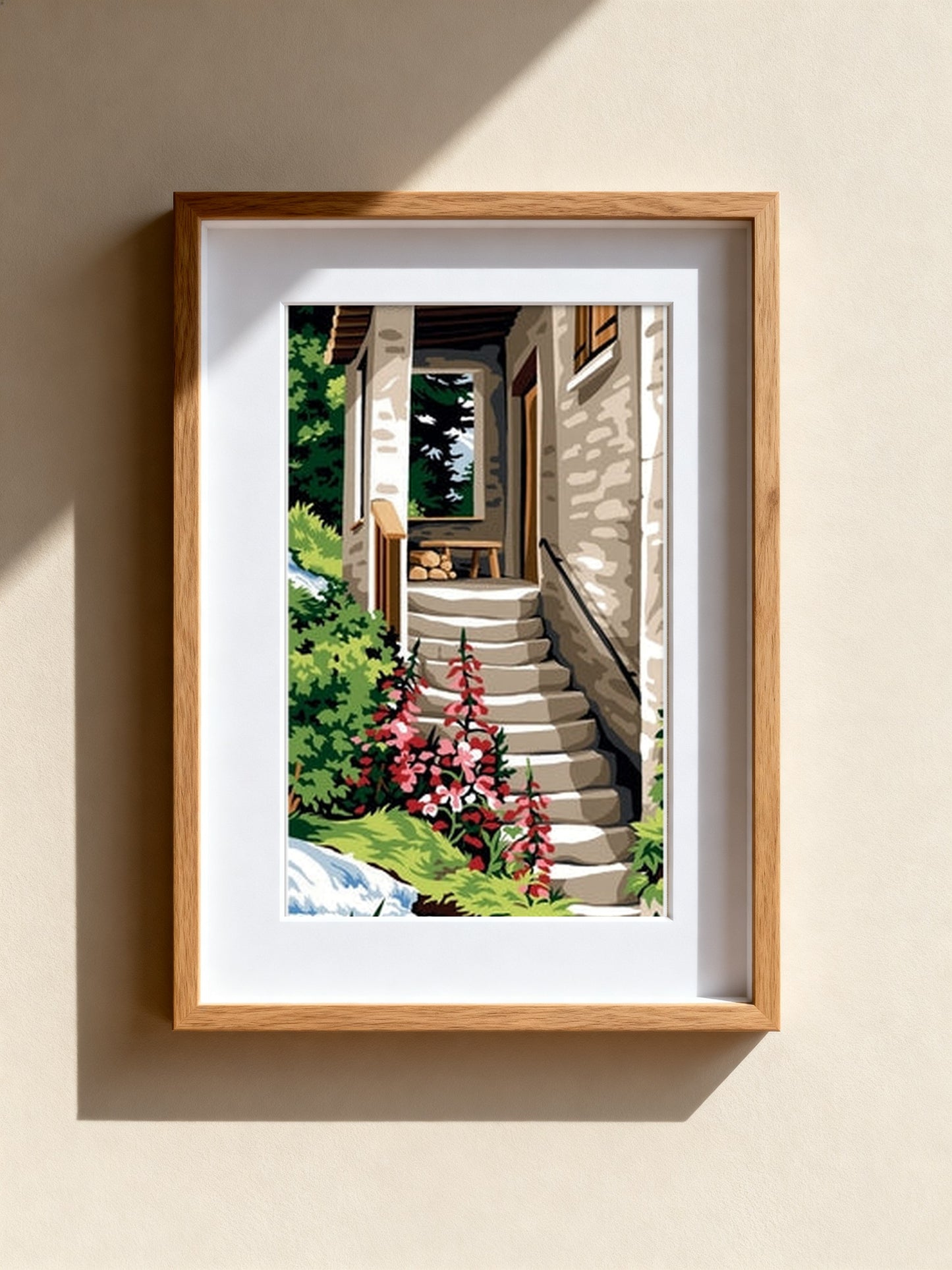 Cuadro de medio punto enmarcado - L’escalier de la montagne - Merceria Marieta