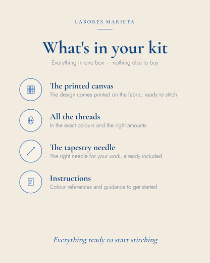 What's in your needlepoint kit - Labores Marieta