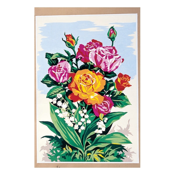 Bouquet de roses et muguet