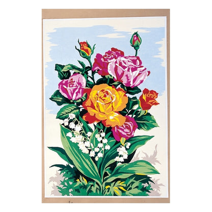 Bouquet de roses et muguet