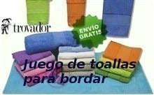 Toallas para bordar en punto de cruz.