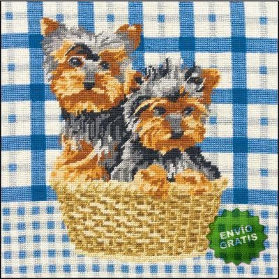 Cuadro de medio punto: Yorkshires (41 x 40 cm)
